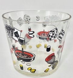 Vintage 1960s Hazel Atlas Game & Casino Themed Ice Bucket