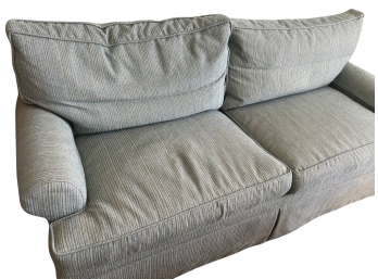 Skirted Roll Arm Queen Sleeper Sofa With New Mattress