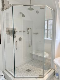 A Semi Frameless Glass Shower Enclosure - Delivery Available