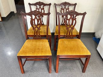 Set Of 4 Antique Mahogany Chairs