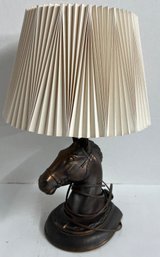 Vintage Horse Lamp With Old Fashioned Plug