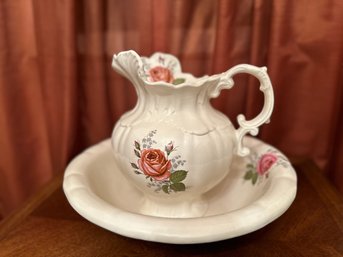 Vintage Pitcher And Basin Bowl