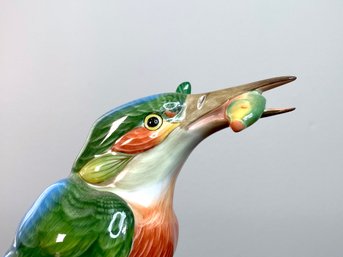 HEREND Hungarian Porcelain Kingfisher Figure