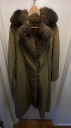 Vintage 1990s Australian Opposum Fur Lined Coat - Size Med