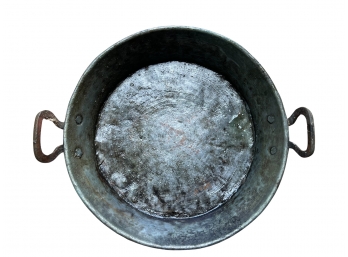 Antique Copper Pan With Brass Handles