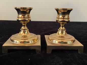 2 Piece Brass Candlestick Holders