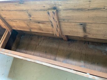 Pair Of Vintage Wooden Footlockers