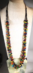 Various Color Mother Of Pearl Multi Strand Necklace