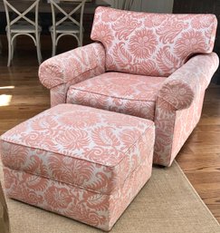 Stunning  ETHAN ALLEN Feather-blend Accent Chair And Ottoman