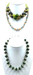 Trio Of Greentone Necklaces Inc. West Germany