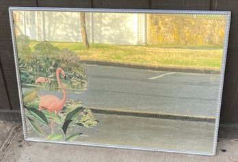 Mid Century Flamingo Wall Mirror