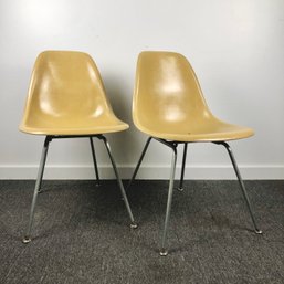 Two Vintage Herman Miller Fiberglass Chairs