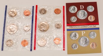 1984 United States Mint Uncirculated Coin Set With D&P Marks