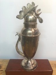 Vintage Restoration Hardware Silverplate Rooster Drink Cocktail Mixer/pitcher