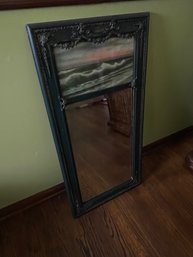 Wave Print Framed Mirror