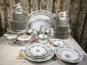 Vintage NORITAKE - LAURETTE China - Service For 10 - 7 Pieces In Each Setting - Plus Serving Pcs - 83 Pieces