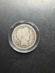 1893 Silver Barber Quarter