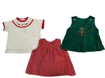 Trio Of Vintage Baby Dresses