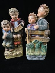 Pair Of Small Children Figurines