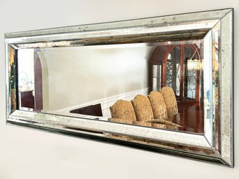 A Large And Beautiful Mercury Glass Framed Mirror
