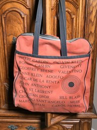 Interesting Vintage Multi Designer Canvas Bag - Dior - Givenchy - YSL - Bill Blass - Calvin Klein - Many More