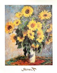 Claude Monet - Sunflowers - Offset Lithograph