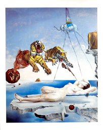 Salvador Dali - Gala And The Tigers - Offset Lithograph