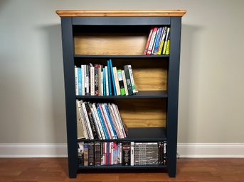 A Navy Four Shelf Bookcase
