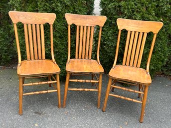 FOUR Antique Choir Chairs