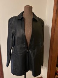 Womens Mid Wast Leather Jacket