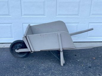 Antique Wooden Wheel Barrow