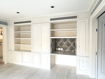 A Custom Built Storage / Entertainment / Desk Wall Unit - Breakfast Room