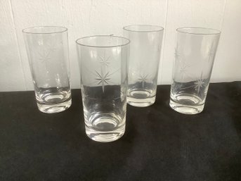 Star Etched Water Glasses