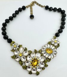 GORGEOUS DESIGNER HEIDI DAUS 'GLORIOUS GARDEN' FLORAL NECKLACE