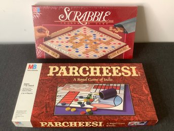 Scrabble And Parcheesi Board Game Lot