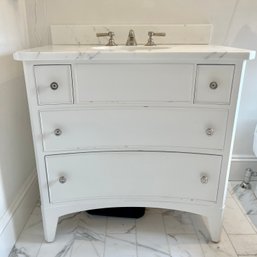 A Waterworks Painted Vanity - Quartz Top 2 Of 2