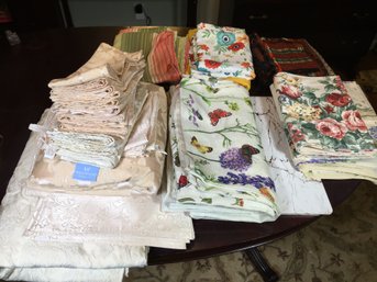 Large Lot Of Quality Table Linens Including WATERFORD & WEDGWOOD - Very Nice Including Some Vintage Pieces