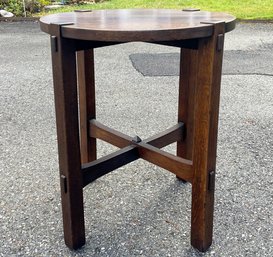 An Early 19th Century Mission Oak Lamp Table, GUSTAV STICKLEY, C. 1901, #436, Unsigned