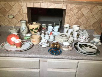 OVER 75 Pieces - HUGE Group Lot Of Assorted China & Glass - Teacups - Platters - Bowls - LOADS OF ITEMS !