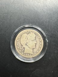 1904 Silver Barber Quarter