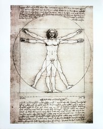 Leonardo Da Vinci - Virtruvian Man 1492 - Offset Lithograph