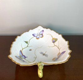 Anna Weatherley Majestic Pattern - Handled Leaf Shape Bowl