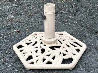 A Hexagonal Cast Iron Umbrella Base