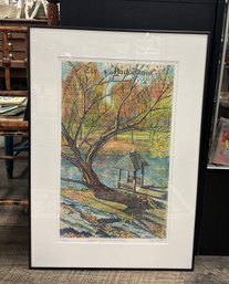 Tom Matt Framed Limited Edition 11/300 Title- Wagner Cove In Central Park - Hand Signed In Pencil TA-WA-b