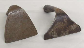 Two Early Hand-held Trencher Adzes, Used In Hollowing Out Wooden Vessels Like Bowls