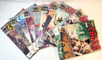 Lot Of 9 The Savage Sword Of Conan The Barbarian Comics - 1984-86