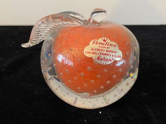 Venetian Glass Fruit Paperweight