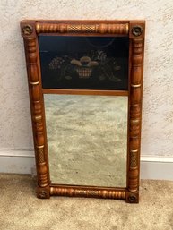 Vintage Hitchcock Furniture Federal Style Maple Mirror With Eagle Stencil