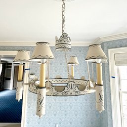 A Charming Vintage  Painted Tole  Chandelier - Breakfast Room