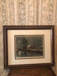 Vintage Signed Artwork And Frame